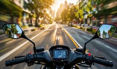 Moto urbana disponível para aluguel
